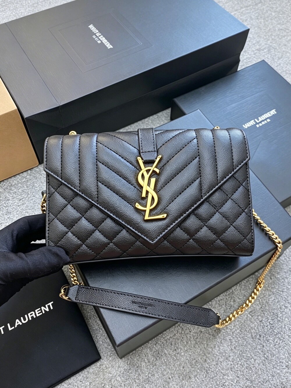 YSL Medium Quilted Leather Bag